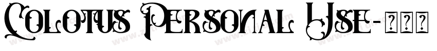 Colotus Personal Use字体转换